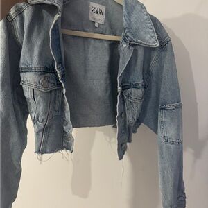 Zara cropped Jean jacket